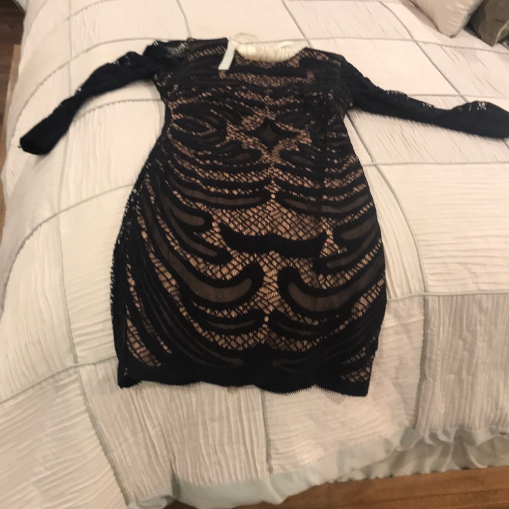 Very elegant short cocktail black dress